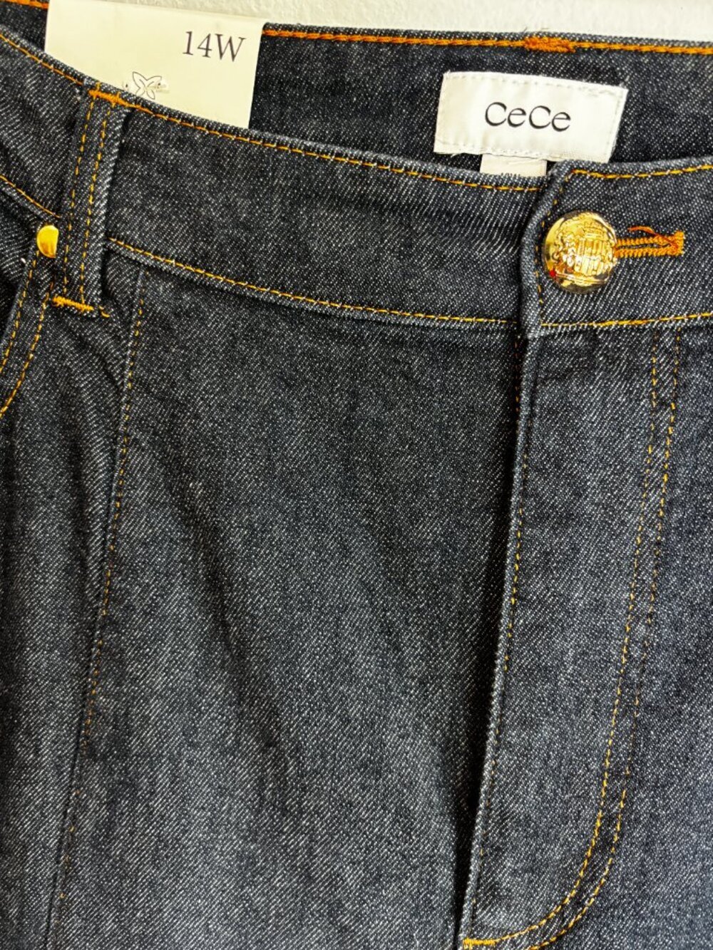 CeCe Wide Leg Denim Pants Blue Size 14W NWT - Picture 8 of 9